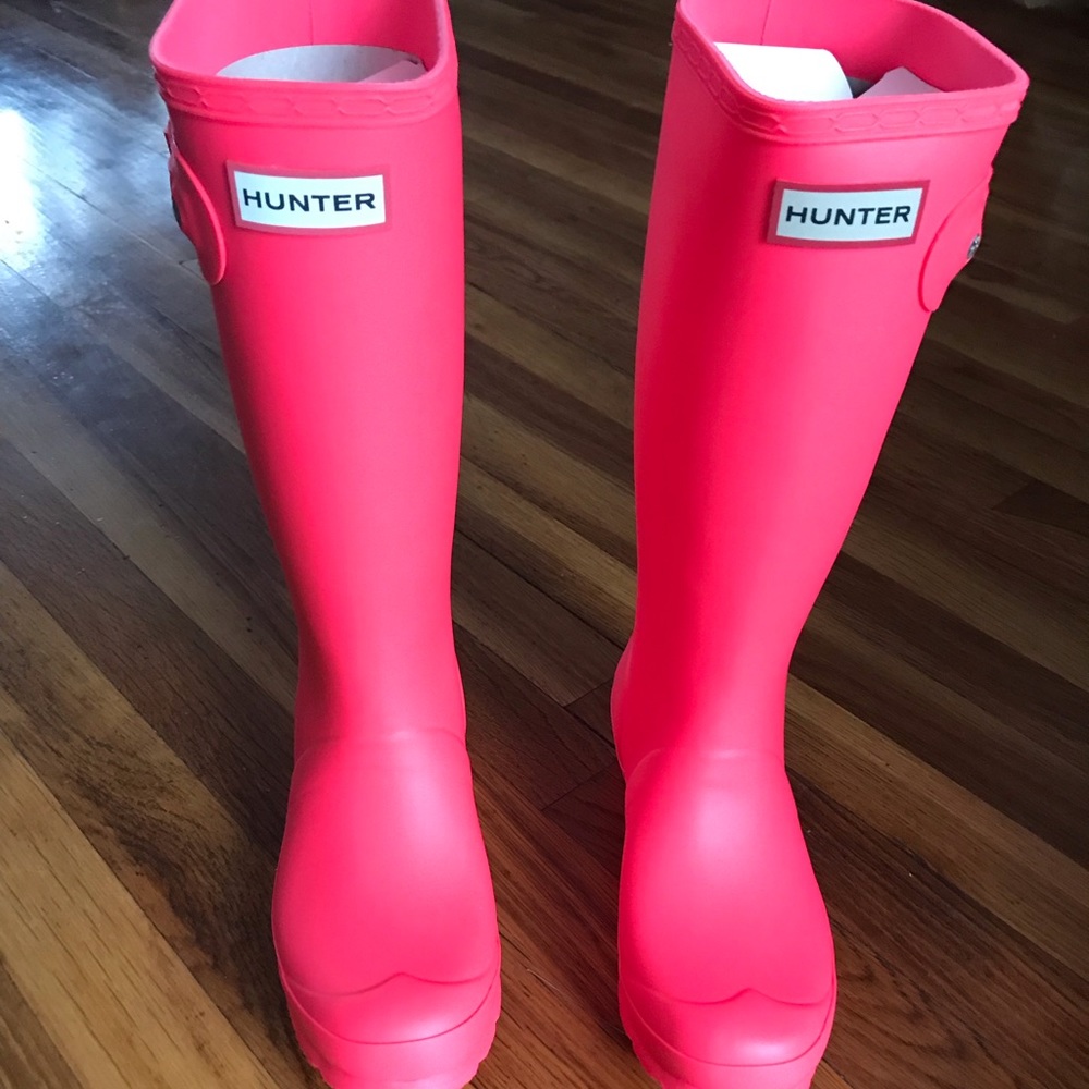 Hot Pink Hunter Rain Boots
